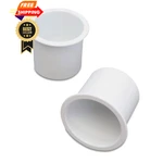 2 Very Small Cup Holder Plastic Pocket Recessed Insert Universal For White. Fixed Price $15.99.