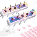 Stand For Press On - 2 Pcs Aurora Arcrylic Holder Painting. Fixed Price $9.19.