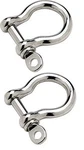 Two Marine Grade Stainless Steel Bow Shackles 1/8". Fixed Price $10.51.