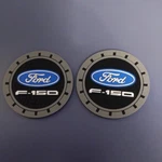 2PCS Rubber Car Accessories Water Cup Holder Pad Mat Coaster Gray Edge Ford. Fixed Price $7.00.