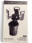Limitless Dual Cupstation Adjustable Car Holder Expander Rotating Base. Fixed Price $16.95.