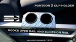 Pontoon Boat 2 Cup Holder Aluminum Diamond Plate Fit 1/4 Inch Fence Rail. Fixed Price $13.99.