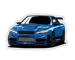 8X5CM 6PCS Nissan Skyline R34 Vinyl Stickers Laptop Mobile Phone Book Waterproof. Fixed Price $6.06.