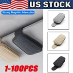 New Magnetic Leather Sunglasses Holder For Car Visor Eyeglass Hanger Clip. Fixed Price $38.39.