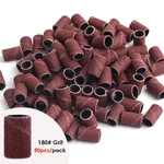 100/50PC Sanding Cap Bands For Electric Manicure Machine 180/120/80 Grit Nail Dr. Fixed Price $7.66.