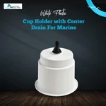 City White Closeable Cup Holder W/ Drain Fits 30OZ Rocky Mug For Marines. Fixed Price $17.99.