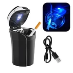 Car Ashtray With Lid, Rechargeable Stainless Auto Led Light Indi.... Fixed Price $21.02.