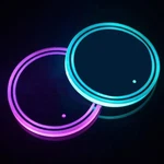 2PC Rgb Led Car Cup Holder Bottom Pads Coaster Atmosphere Usb Charging Light Uk. Fixed Price $9.79.
