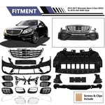 Front Bumper Kit For Mercedes Benz 2014-2020 W222 Class W/ Grille Modified. Fixed Price $685.64.