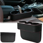 Black Leather Seat Seam Cups Drink Bottle Storage Organizer Holder Mount Stand. Fixed Price $19.98.
