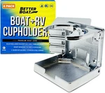 Boat Cup Silver Set Of 4 Folding For Rv. Fixed Price $26.39.
