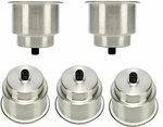5PCS Stainless Steel Cup Drink Holder With Drain For Marine Boat Rv Camper. Fixed Price $27.99.