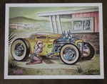 Out Of Print Signed Keith Weesner Poster Vtg 1930 1931 Ford Hot Rod Coupe Oop. Fixed Price $99.99.