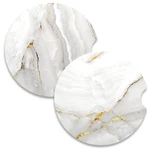 Nipichsha Car Coaster For Cup Holders, 2 Pack Absorbent White Gold Marble. Fixed Price $9.96.