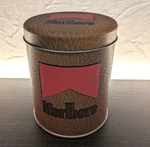 Marlboro 1997 Empty Steel Can Ashtray Cylinder Japan Brown Leather Print Vintage. Fixed Price $70.00.
