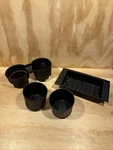 Set 2007-2014 Ford Expedition Cup Holder Rubber Inserts Tray Front And Rear Oem. Fixed Price $74.99.