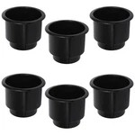 Qty 6: Black Plastic Cup Holder W/ Drain Hole Fits Universal Products. Fixed Price $12.74.