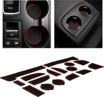 Red Console Cup Liner Pads Door Slot Rubber Mats Fits 15-19 Outback Legacy. Fixed Price $57.00.