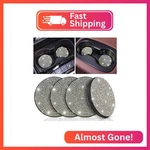 Tobequeen Colorful Bling Car Coasters, 4 Pack Crystal Rhinestone Cup Holder. Fixed Price $13.97.