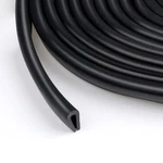 Rubber Channel Edge Trim, Door Seal Strip, Fits Up To 10 Feet, Black. Fixed Price $14.05.