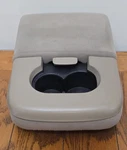 1997-2003 Ford F-150 Center Console Jump Seat Armrest Dual Cup Holder Tan Cloth. Fixed Price $95.99.