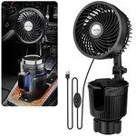 2 1 Usb Cup Holder Expander, 6INCH Portable Vehicle Cooling Fan, 360 D.... Fixed Price $21.69.