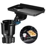 Cup Holder Tray For Car, 2 In 1 Detachable Food Table With Solid Bas.... Fixed Price $31.82.