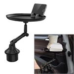Cup Drink Holder Table Tray W/ Cell Phone Slot Coffee Stand Food Long Style. Fixed Price $17.38.