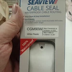 Seaview Horizontal (90 Degree) Gland Single Cable, White Plastic. Fixed Price $40.00.