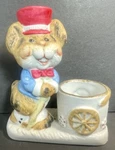 Jasco Luvkin Critters Candle Holder Mr. Rabbit Ring Master Votive 1978 Vintage. Fixed Price $12.99.