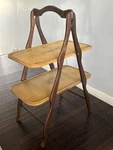 Antique 1930S Roos Furniture Illinois Foldaway 2 Tier Folding Butlers Tray Table. Fixed Price $799.99.