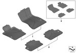 Bmw Serie G30 F90 Oem All Weather Floor Mat Black Front Back 51472414218 & 219. Fixed Price $195.00.