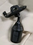 Car Phone Mount Cup Holder Brookstone Easy Secure 360 Rotation Clamp Black. Fixed Price $10.00.