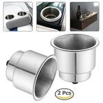 2X Stainless Steel Cup Drink Holders For Marine Boat Car Truck Camper Rv W Drain. Fixed Price $13.75.