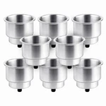 8X Marine Boat Drink Holder Stainless Steel Cup Insert Brushed With Drain. Fixed Price $39.80.