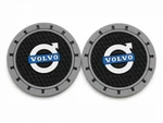 Volvo Logo Car Cup Holder Coasters Pack Rubber Insert Mats 2.75" Auto. Fixed Price $5.00.