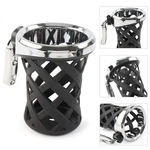 Handlebar Cup Holder Drink W/ Mesh Basket Mount Longer For Harley Motorcycle. Fixed Price $25.37.