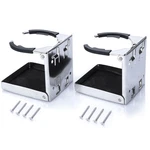 Marinebaby Stainless Steel Adjustable Folding Cup Drink Holders Marine/boat/c.... Fixed Price $79.88.