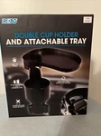 Iroad Car Double Cup Holder & Attachable Tray Insert Black. Fixed Price $20.00.