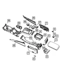 Genuine Mopar Console Cup-holder 68096265AA. Fixed Price $373.98.