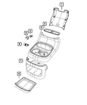 Genuine Mopar Console Mat 1YU69DX9AA. Fixed Price $23.11.