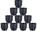 16 Pcs Boat Cup Holder Drink Can Recessed Plastic With Drain Marine Rv Car Black. Fixed Price $35.99.