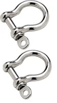 Two Marine Grade Stainless Steel Bow Shackles 1/8". Fixed Price $9.51.