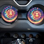 Neon Moon Car Coasters Custom Design Cup Holder Great Gift. Fixed Price $13.99.