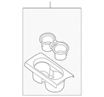 Genuine Nissan Console Cup Holder 96931-9BH1D. Fixed Price $57.01.