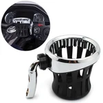 Motorcycle Handlebar Drink Cup Holder W/mesh Basket Mount Universal For Harley. Fixed Price $17.82.