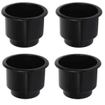 Qty 4: Black Plastic Cup Holder W/ Drain Hole Fits Universal Products. Fixed Price $17.99.