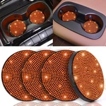 Tobequeen Bling Car Coaster, 4 Pack Crystal Rhinestone Cup G-orange. Fixed Price $23.27.