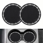 Yousheng 2PCS Bling Car Cup Coaster, Universal Vehicle Count, Black. Fixed Price $12.59.