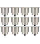 Set Of 12 Stainless Steel Cup Drink Holder With Drain Marine Boat Rv Camper. Fixed Price $58.99.